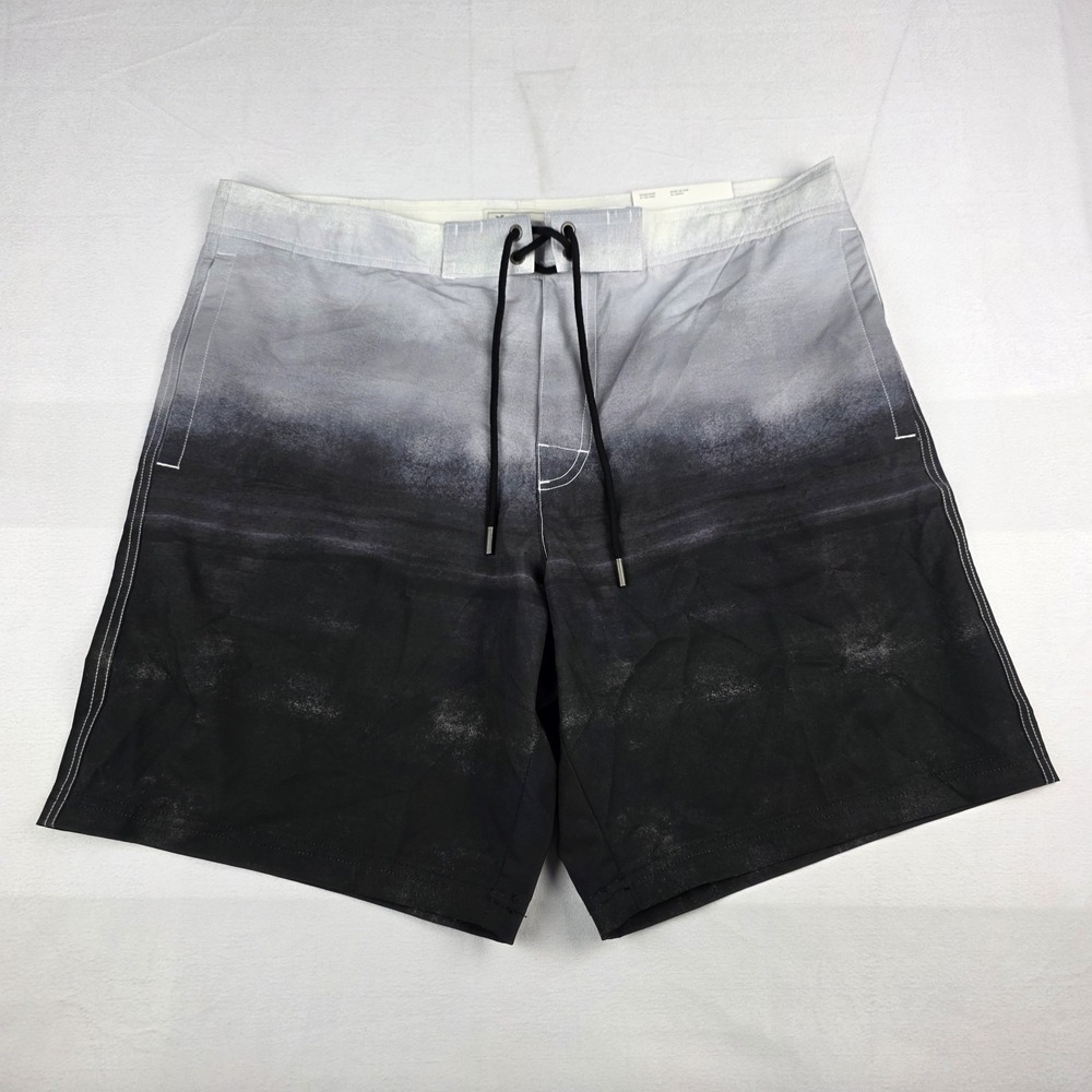 American Eagle Boardshorts Mens Size Large At The Knee Black White Obmbre New